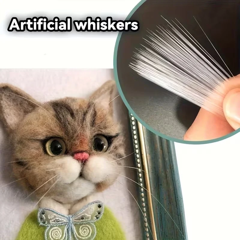 Simulation Cat And Dog Whiskers Realistic Animal Beards Suitable For DIY Cats And Dogs, Puppets, Wool Felt Accessories
