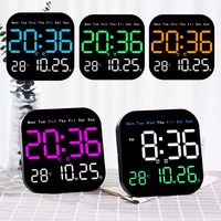 LED Gym Interval Workout | Count Down & Up | Stopwatch Large Digital Wall Clock Remote Control Temperature Date Week Display