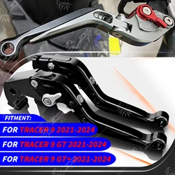JDSTUNING For Yamaha TRACER 9/GT/GT+ 2021-2024 Clutch Lever Brake Lever Set Adjustable Folding Handle Levers Accessories Parts