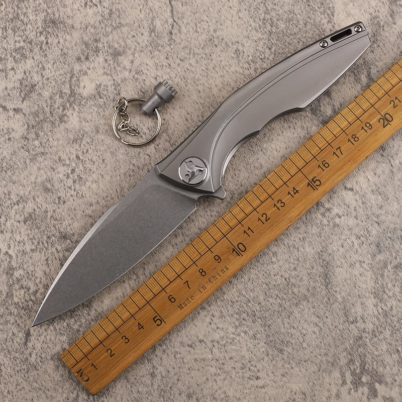 

M390 Steel Folding Fruit Knife TC4 Titanium Alloy Handle Outdoor Camping Hunting Fishing Survival EDC Tool Knife