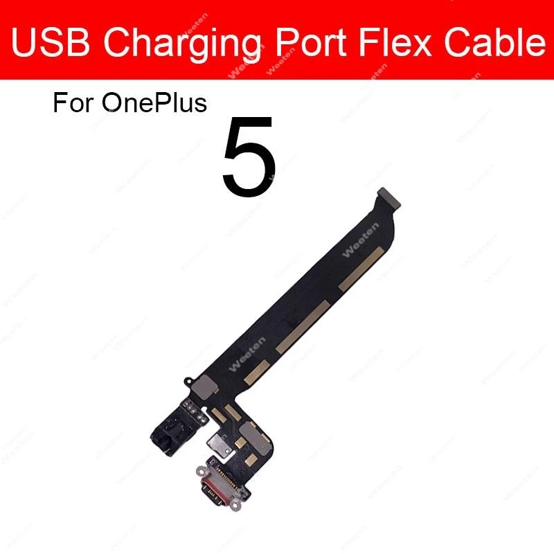 USB Charging Flex Cable For Oneplus 1+ 5 6 7 8 9 5T 6T 7T 8T Pro 9R 9RT Charger Jack Dock Port Connector Flex Cable Parts