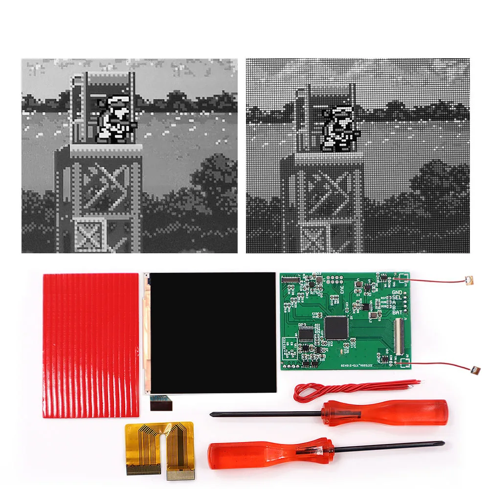 Display LCD IPS Pixel retrò fai da te Super OSD a 8 colori per schermo LCD NGP per console di gioco SNK Neo Geo Pocket nero/bianco