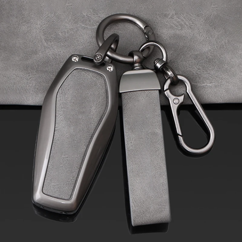 

Alloy Car Key Cover Case for BYD Song Plus EV Dolphin Seal u Dmi Atto 3 Sealion 6 Han Qin Car Keychain Key Shell Accessories