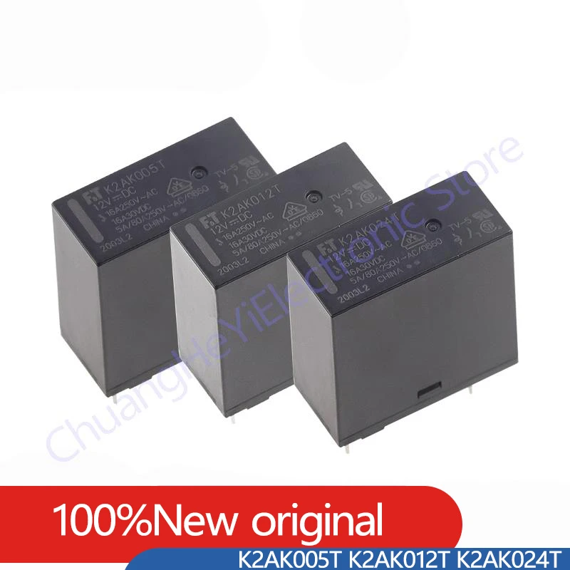 

5PCS Original New Relay FTR- K2AK005T K2AK012T K2AK024T 5V 12V 24V DC 16A 4PIN Power Relay