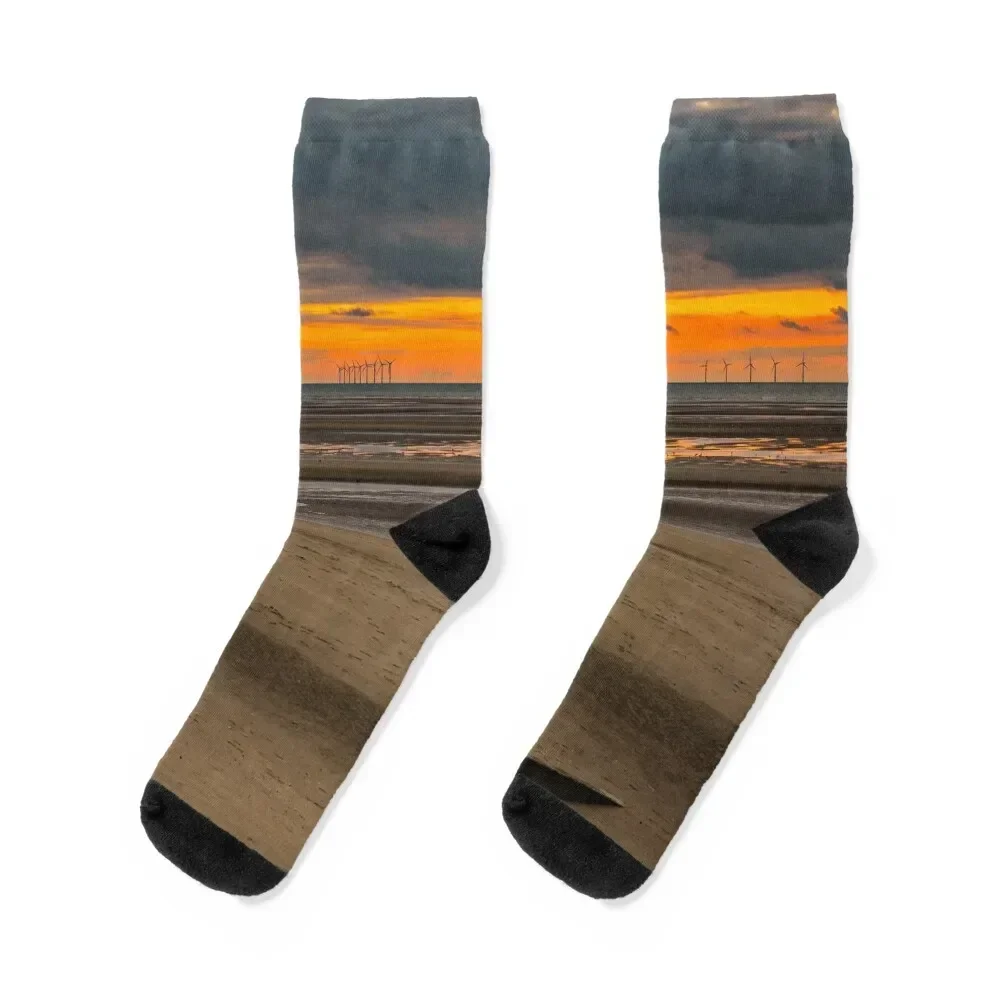 

Sunset Wales Socks floral Stockings compression Socks Ladies Men's