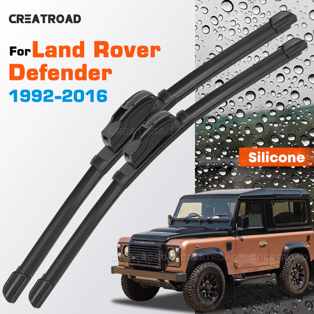 

Silicone Wiper Blades Fit For Land Rover Defender 90 110 130 L316 1992 - 2016 Coated HD Wear-Resistant Windshield Wipers 14"+14"