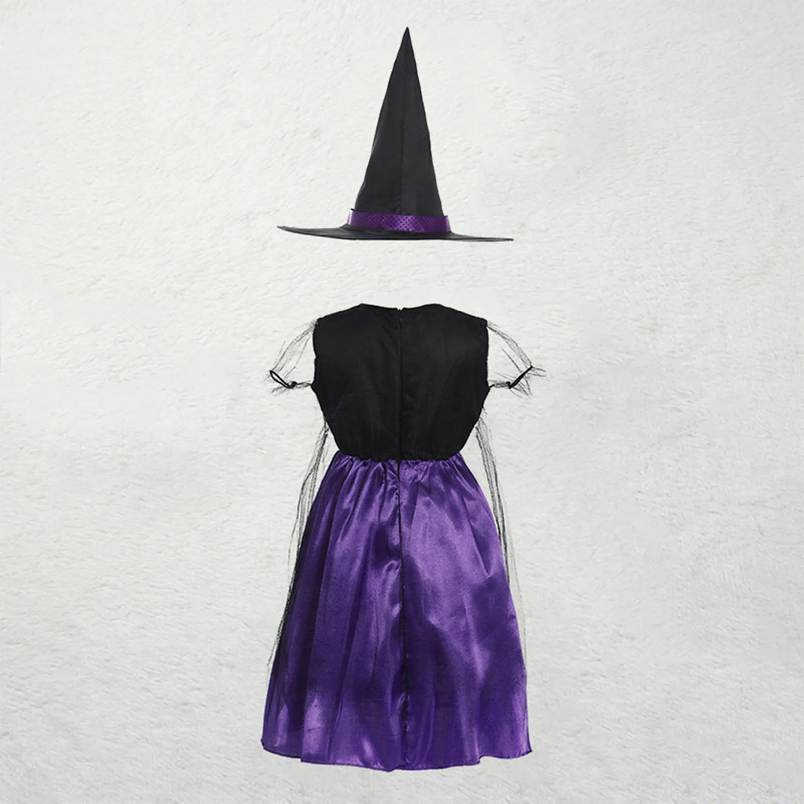 Girls Halloween Witch Costumes with Headpiece Halloween Party Dress Up Outfit for Birthday Party Festival