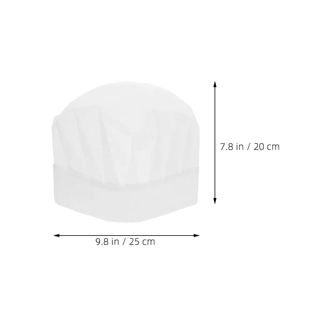 Chapeau de Chef en papier jetable, 30 pièces, capuchon de cuisine non tissé de qualité alimentaire, sûr pour la cuisson et la cuisson