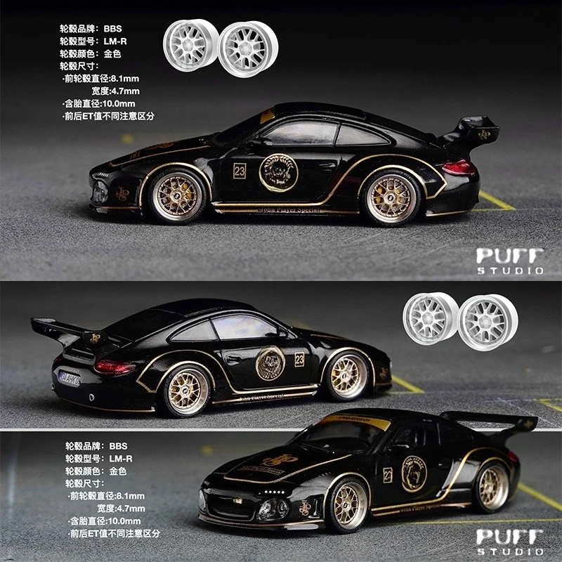 

PuffStudio_1/64-BBS-LMR-8.1 мм подключаемая втулка, модифицированная ступица колеса, подходит для аксессуаров для модификации модели автомобиля 1/64