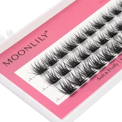 Wholesale 3D Fluffy Single Cluster False Lashes Premade DIY Eyelash Bundle Soft Ribbon Eyelash Bundle Eyelash Makeup Tool