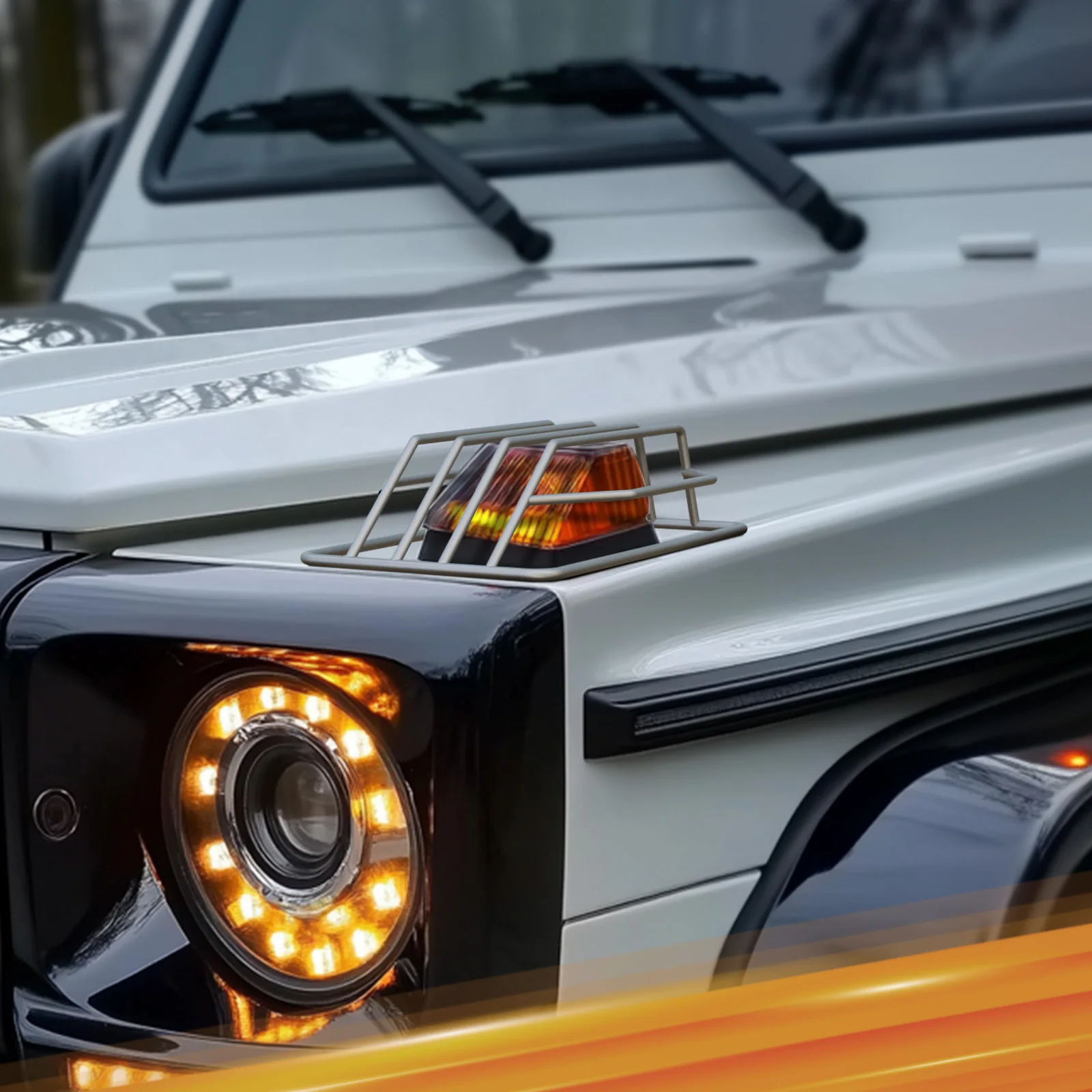 Front Turning Signal Corner Light Guard Set Fits For Mercedes-Benz W460 461 463