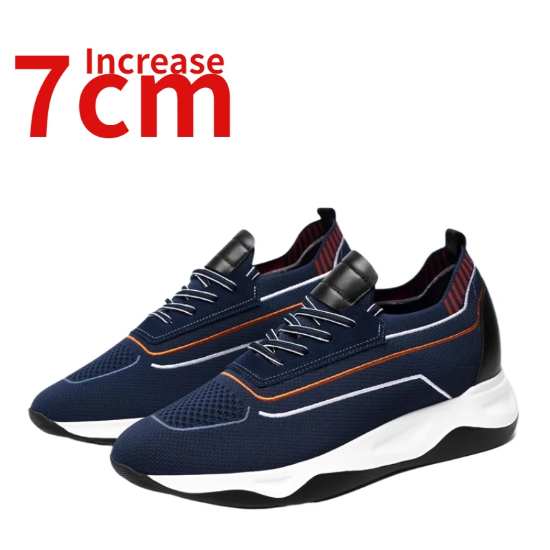 

Height Increased 7cm Shoes for Men's Fashionable Casual Sports Shoes Lightweight Comfortable Invisible Height Increasing Shoes