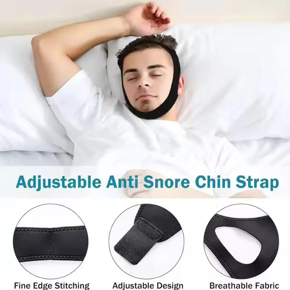 Anti Snore Belt Stop Anti Snoring Chin Strap Night Sleep Aids Woman Man Sleep Support Tools Adjustable Protection Jaw Band