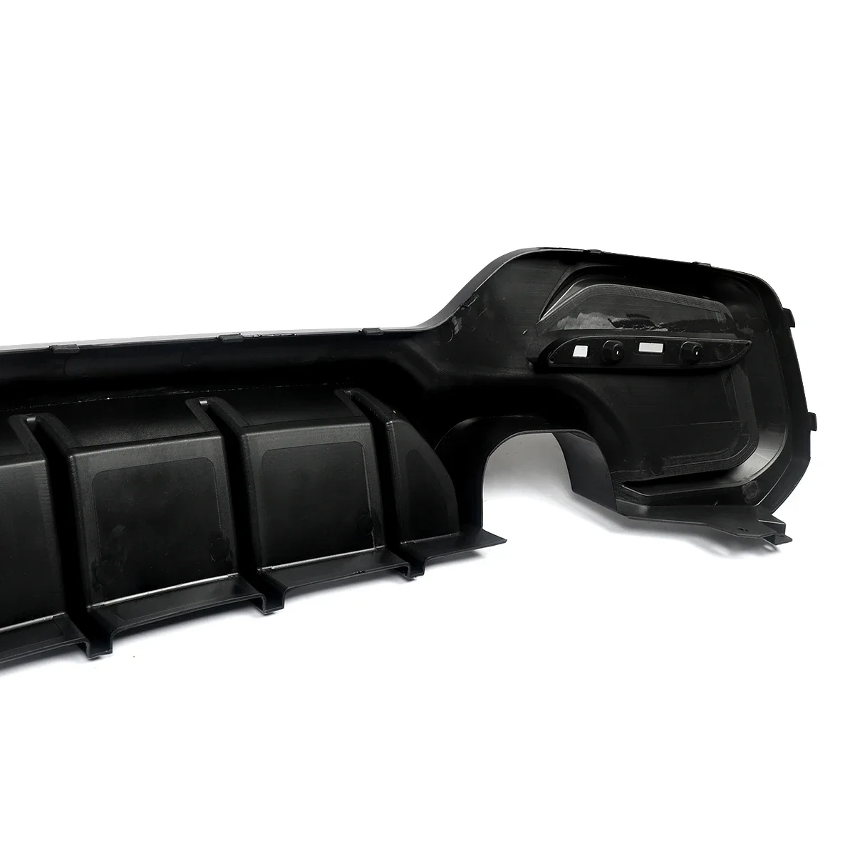 Dyfuzor tylnego zderzaka do BMW serii 1 F20 F21 M Sport 125i LCI 2015-2019 Czarny błyszczący tylny spojler wargowy Pojedynczy i podwójny wydech — zdjęcie 7
