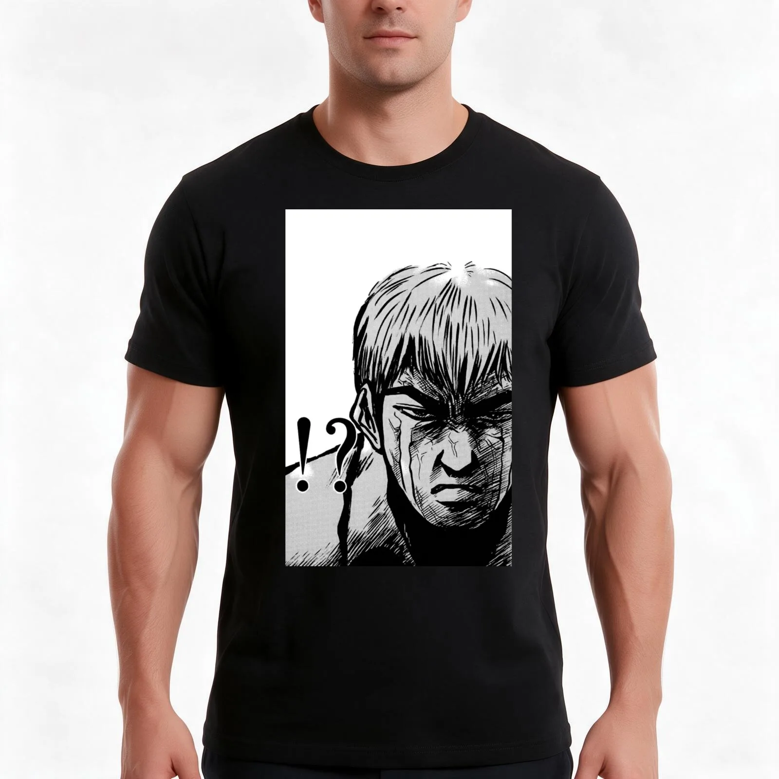 Eikichi Onizuka T-Shirt, Summer Casual Cotton Tee, Oversized Streetwear Tops, Vintage Graphic Print, Loose Fit Short Sleeve