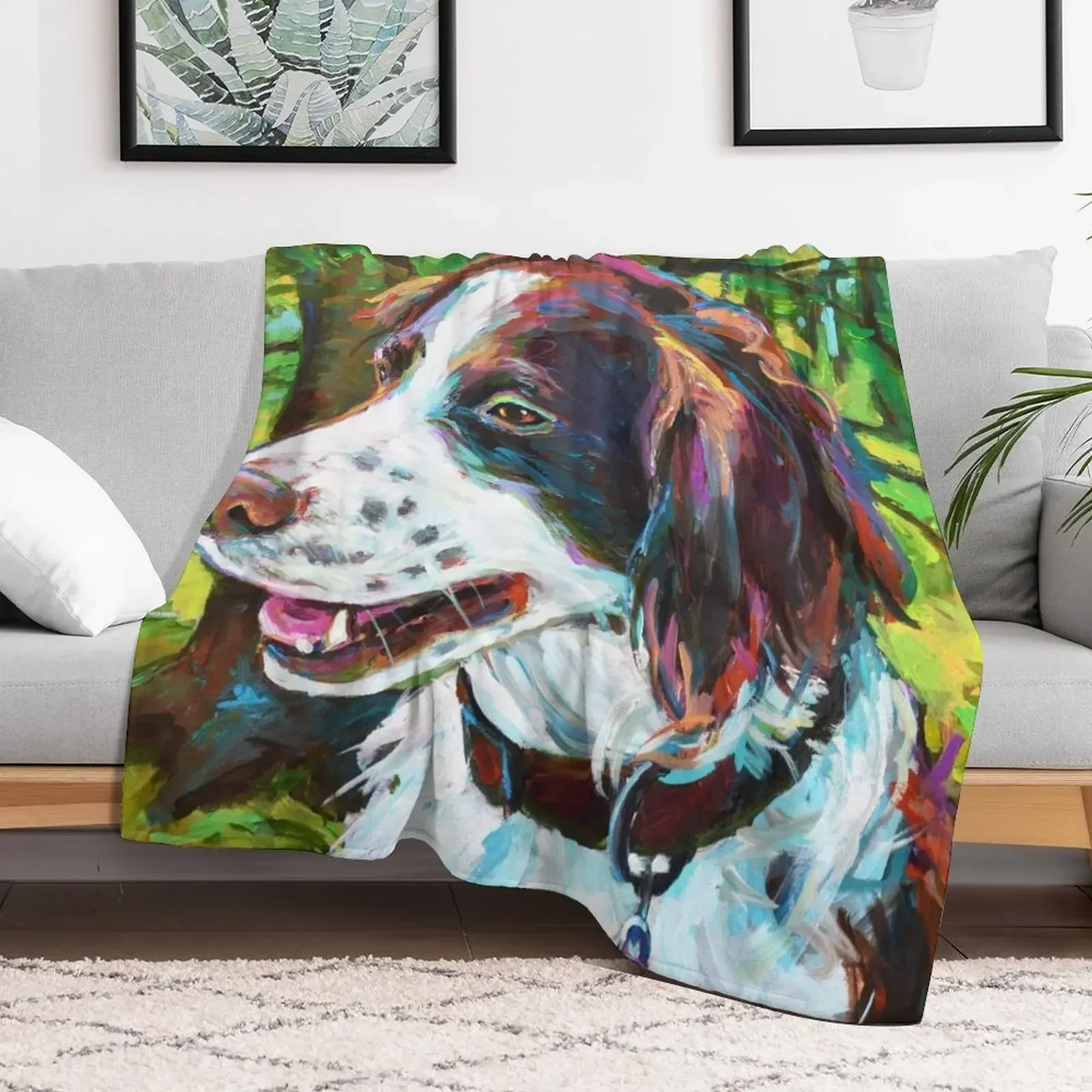 BRITTANY SPANIEL HUNTING DOG Throw Blanket Winter beds warm winter funny gift Nap Blankets