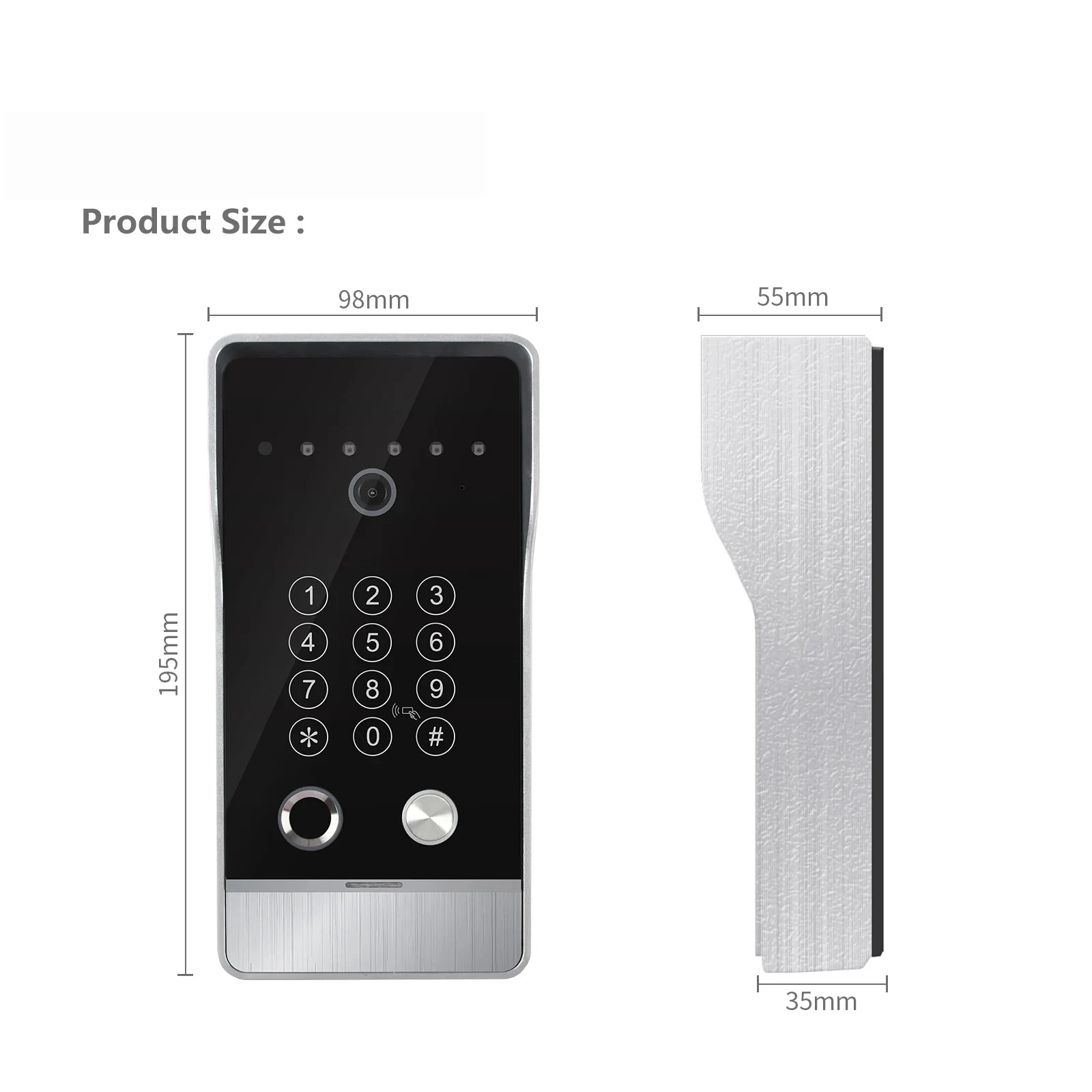 Video Intercom Tuya Wifi 7/10 Inch Touch Screen with Wired Doorbell Home 1080P Big Doorbell Password Fingerprint Card 148° IP65