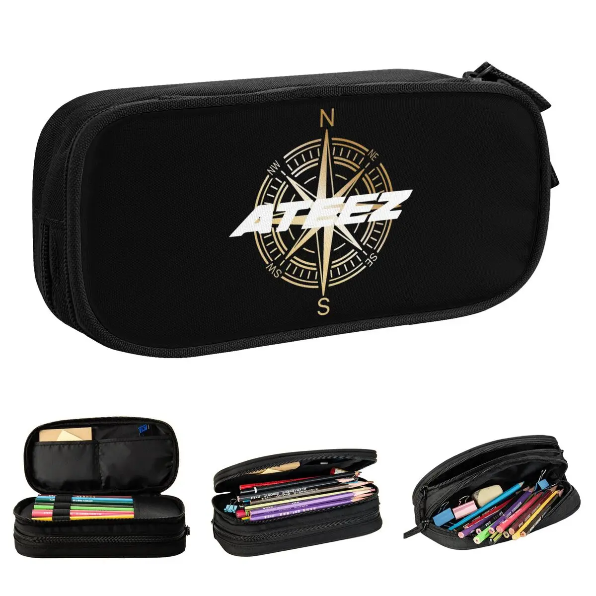 2025-ateez-world-tour-verso-a-luz-estojos-para-lapis-caixa-de-caneta-para-estudantes-grandes-sacos-de-lapis-de-armazenamento-papelaria