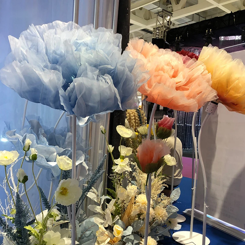OUFULA Floor Lamps With Automatic Opening And Closing Flowers Wedding Lights Festive Atmosphere LED Stage Flower Decoration image 3