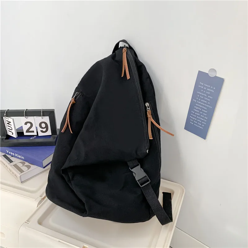 High Quality Black Backpack Women's Bag 2022 Trend Large Capacity Schoolbags for Girls Outdoor Travel Causal Female Backbags