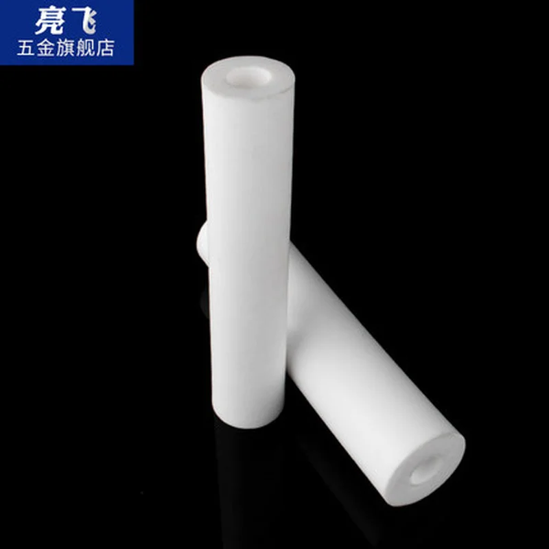 White polytetrafluoroethylene hollow rod environment-friendly non-toxic DIY PTFE sleeve /diameter 12~25mm hole  5~20mm PTFE bar