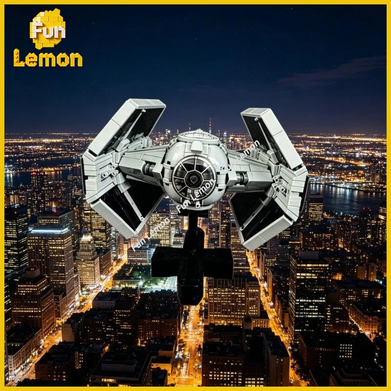 

Vader´s Tie Simulated Advanced X1 Space Fighter MOC Building Blocks Galactic Interceptor Model Puzzle Bricks Toy