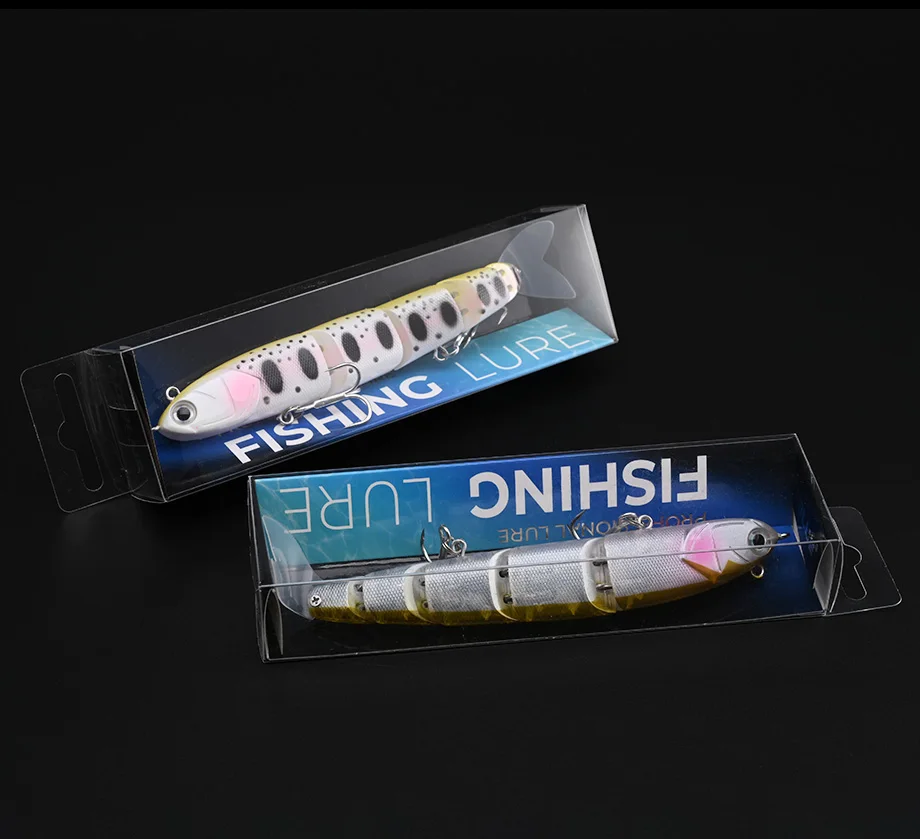 ALLBLUE ALIVE BAIT 140 mm 16,5 g schwimmender Angelköder Gelenk Minnow Swimbait Stick Silicon Tail Topwater Bass Pike Tackle – Detail 5