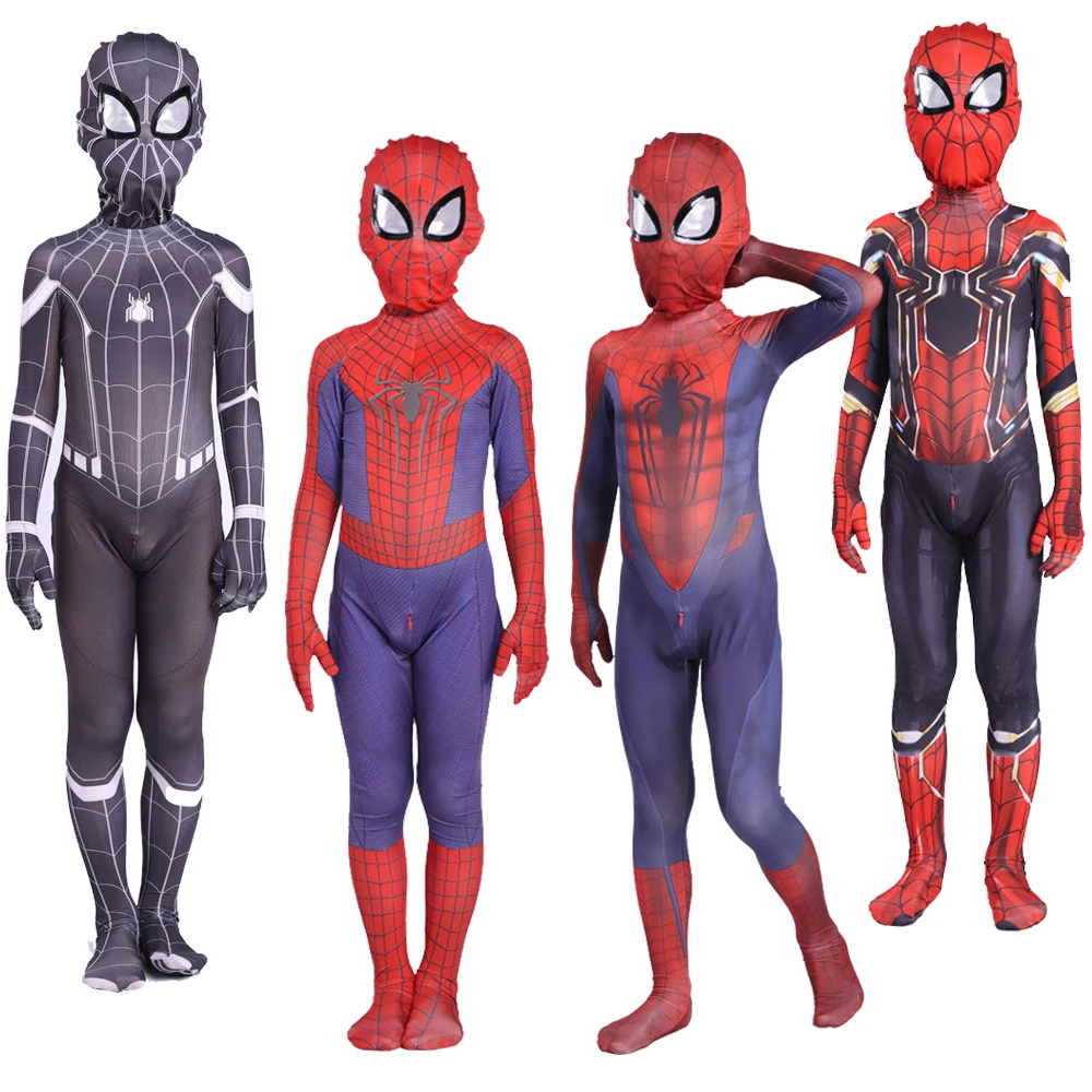 Disfraz de Spiderman para Niños, Traje de Cosplay de Fantasía, Mono para Niños y Niñas, Disfraz de Spiderman, Superhéroe, Halloween, Zentai