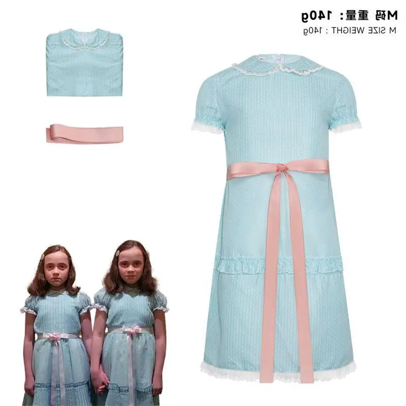 Vestido de Cosplay para Meninas Gêmeas, Fantasia de Halloween Brilhante, Vestido Temático de Anime para Crianças, Necessita d...