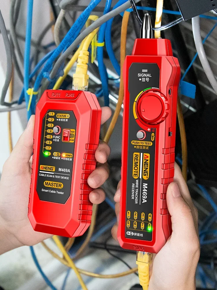Testeur de câble réseau RJ45 RJ11 ANENG M469A, analyseur de réseau, testeur de câble LAN, traceur de fil, détecteur de Toner, outils de Test de ligne