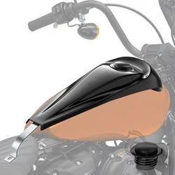 Motorcycle Gloss Black Smooth Dash Fuel Console Gas Tank Cap Cover For 2008-2022 Harley Davidson Touring Street Glides