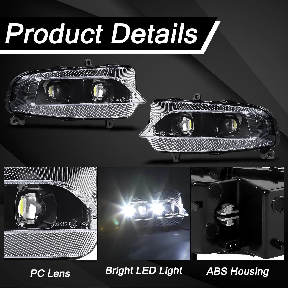 LED Fog Lamp For Audi A4 B8 Sline 2012-2015 Sport Version Fog Light Front Bumper Driving Lamp Plug & Play 8K0941699C 8K0941700C