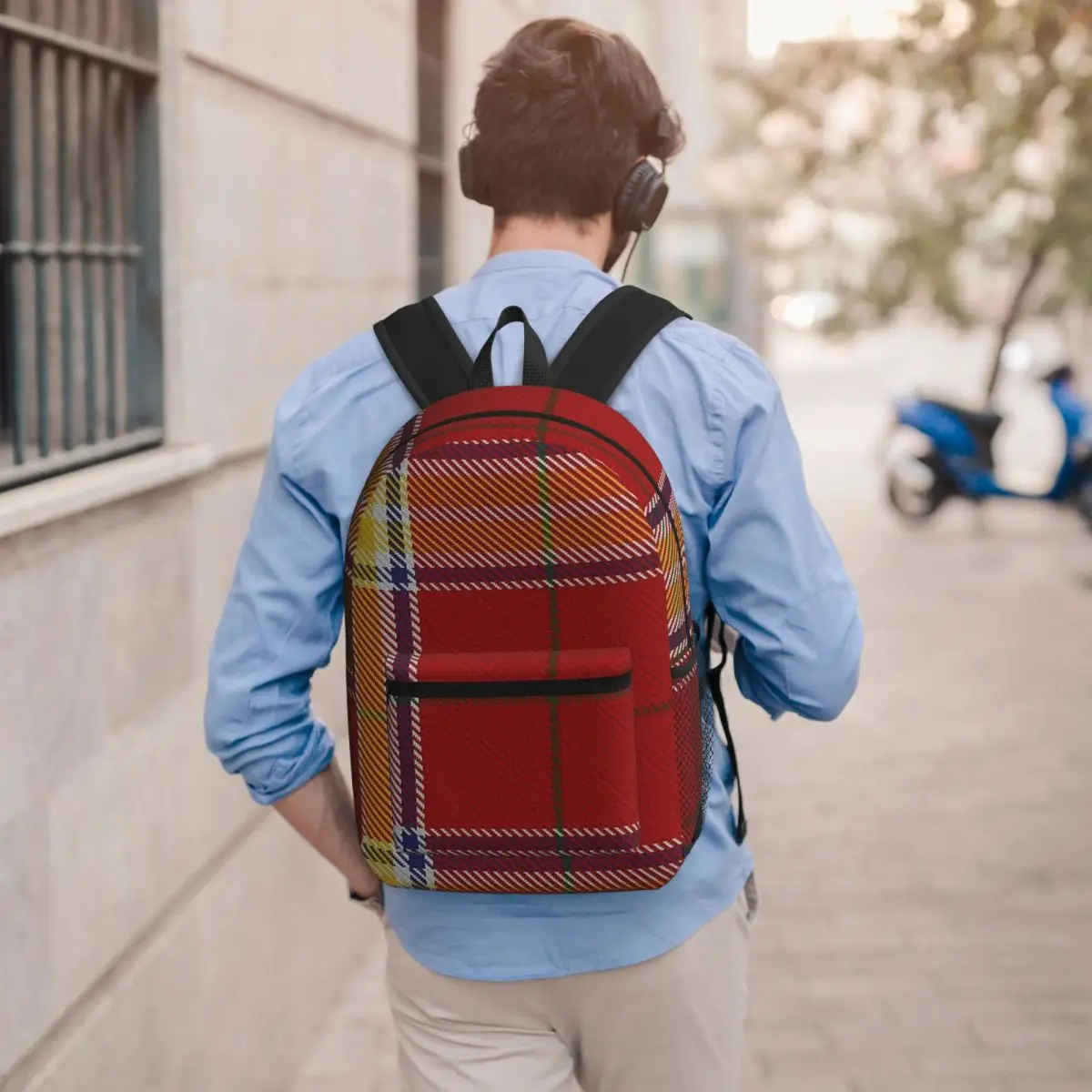 

Clan Gibson Tartan Backpack Student BookBag Children School Bag Computer Shoulder Bags for Men Women
