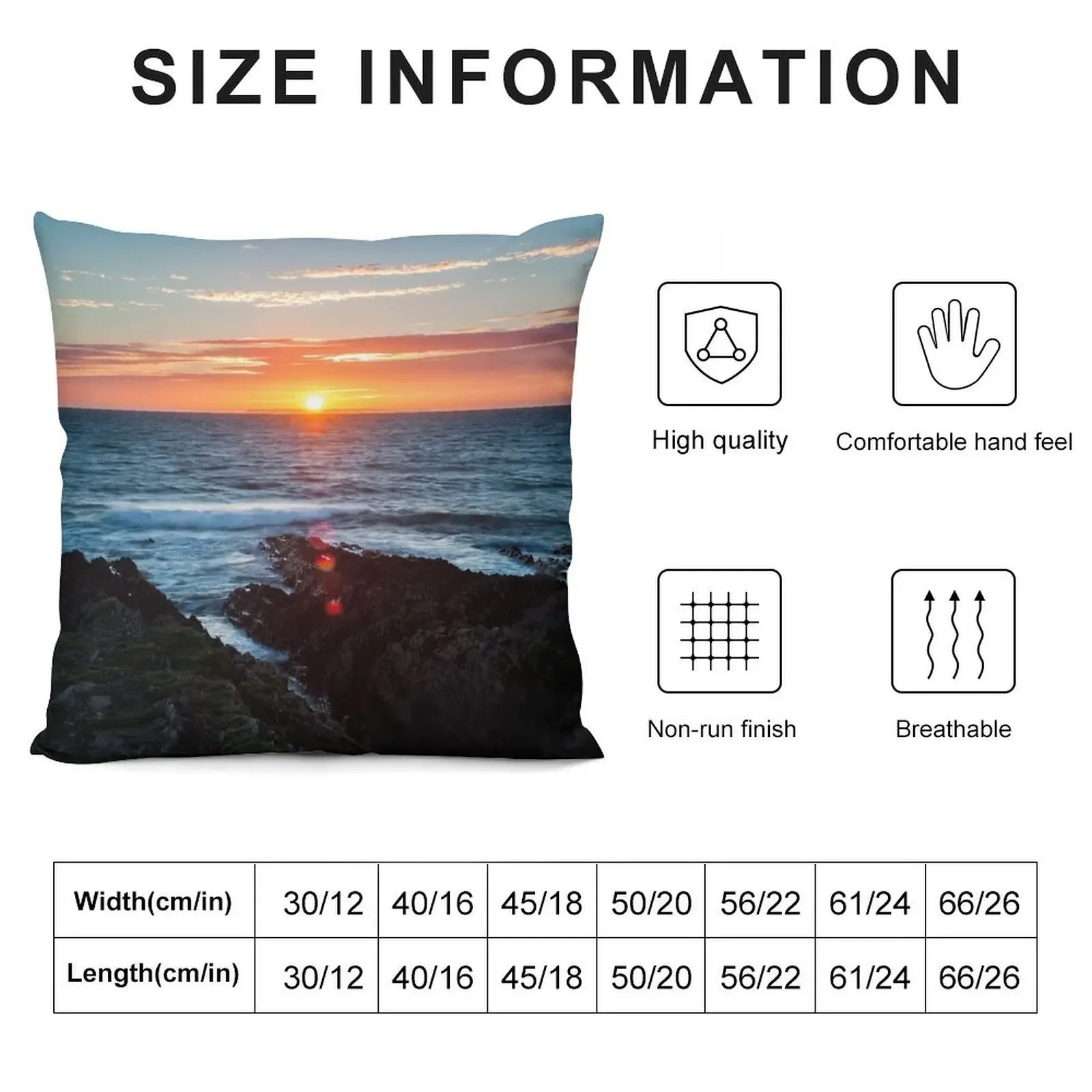 the sun sets in the middle of lundy island Throw Pillow Sofa Cushion Ornamental Pillow pillow