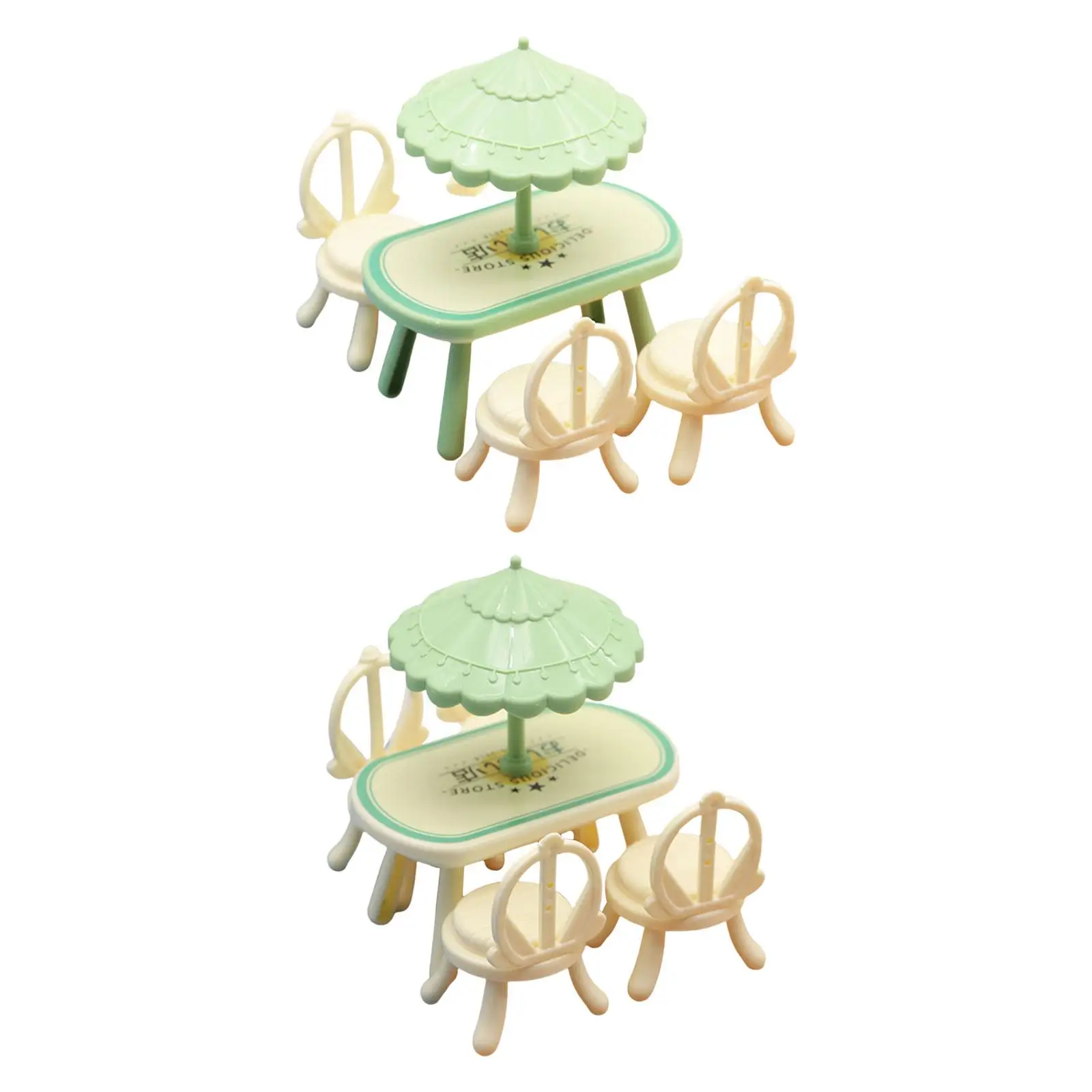 Picnic Table with Parasols Mini Patio Furniture Set Outdoor Dinign Table and