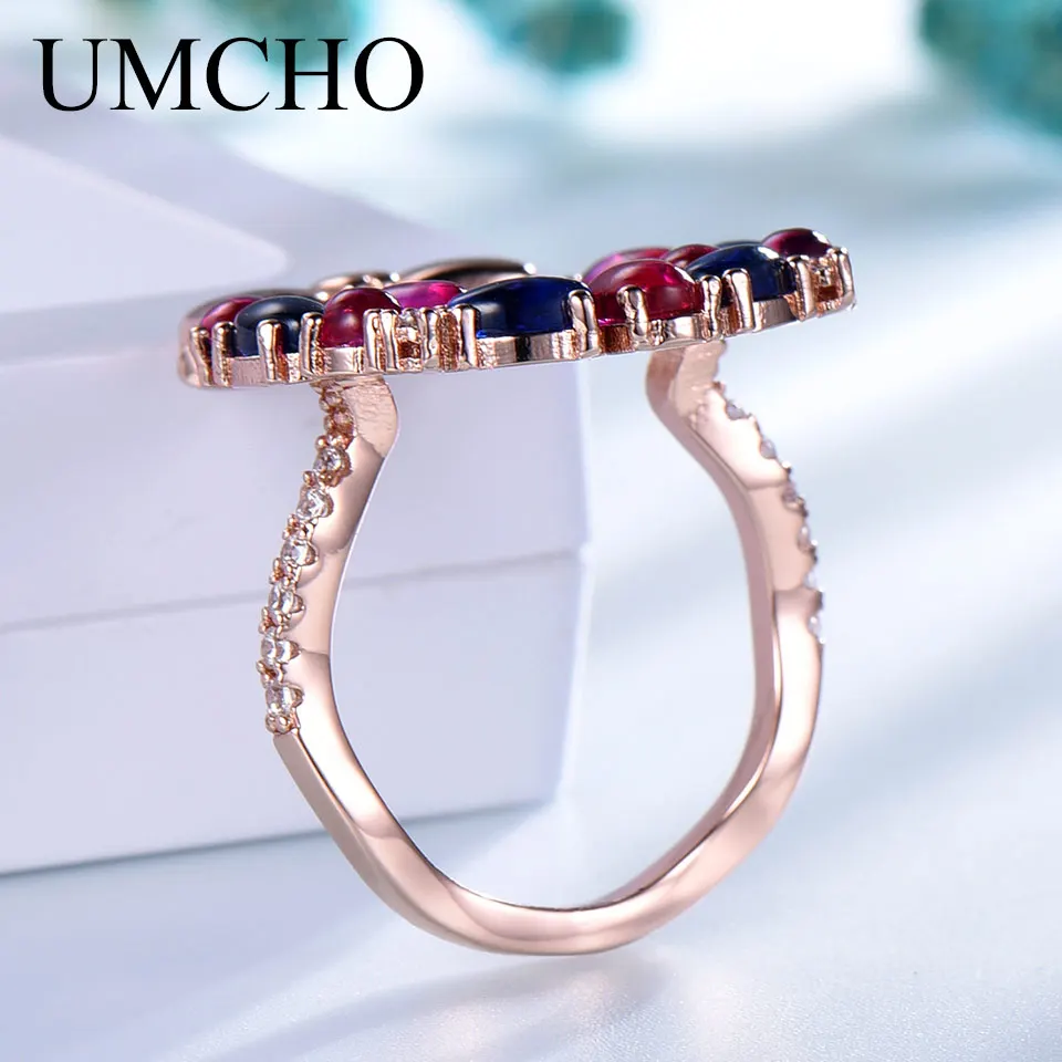 

Rose Gold Ring Colorful Rings 925 Sterling Silver Ring for Women Unique Design Fashion Jewelry