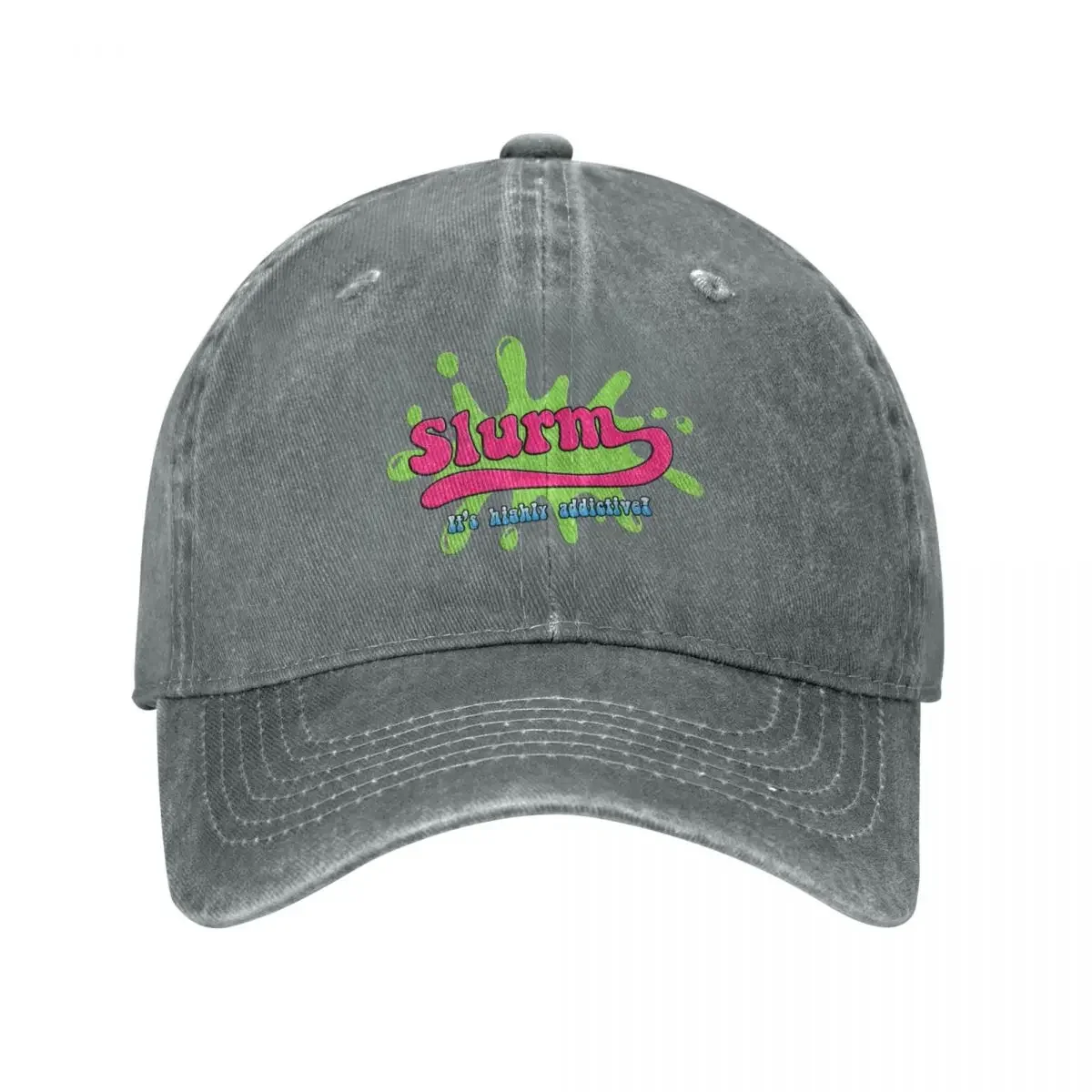 

slurm - highly addictive(distressed) Baseball Cap Anime Hood Luxury Hat Vintage Men's Caps Women's