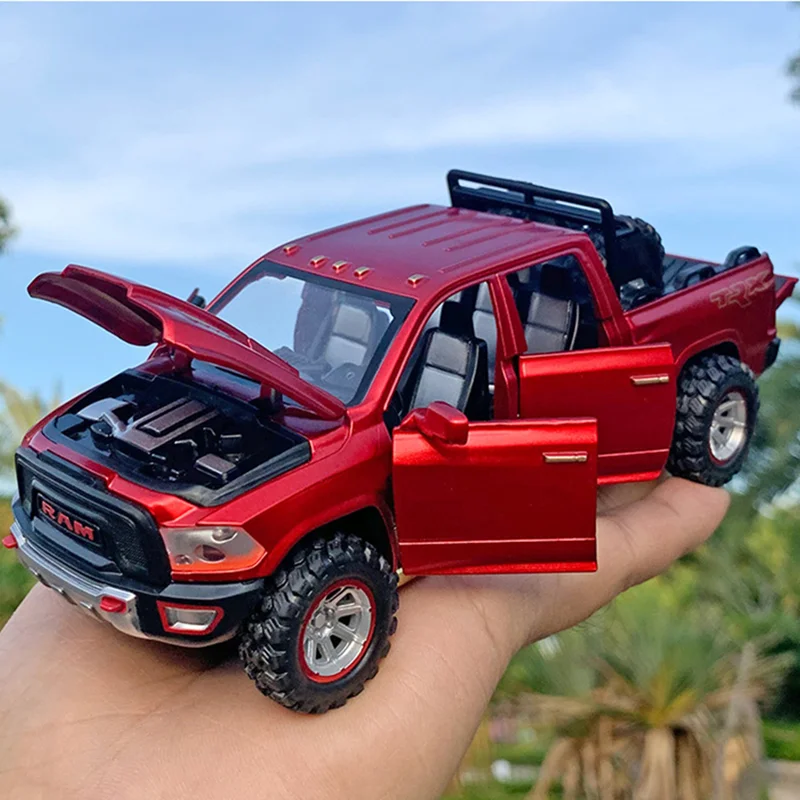 1:32 Scale Diecast Dodge Ram TRX Pickup Metal Car Model Vehicle For Boys Child Kids Toys Hobbies Collection Free Shipping