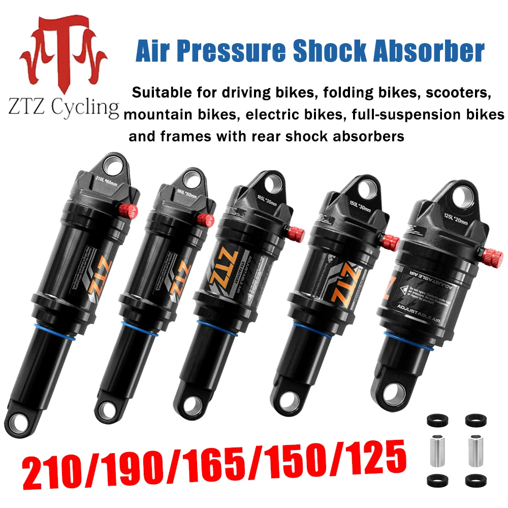 

MTB Bike Rear Shock Air Pressure Absorber 125mm 150mm 165mm 190mm 210mm Hydraulic Suspension for Scooters E-bike