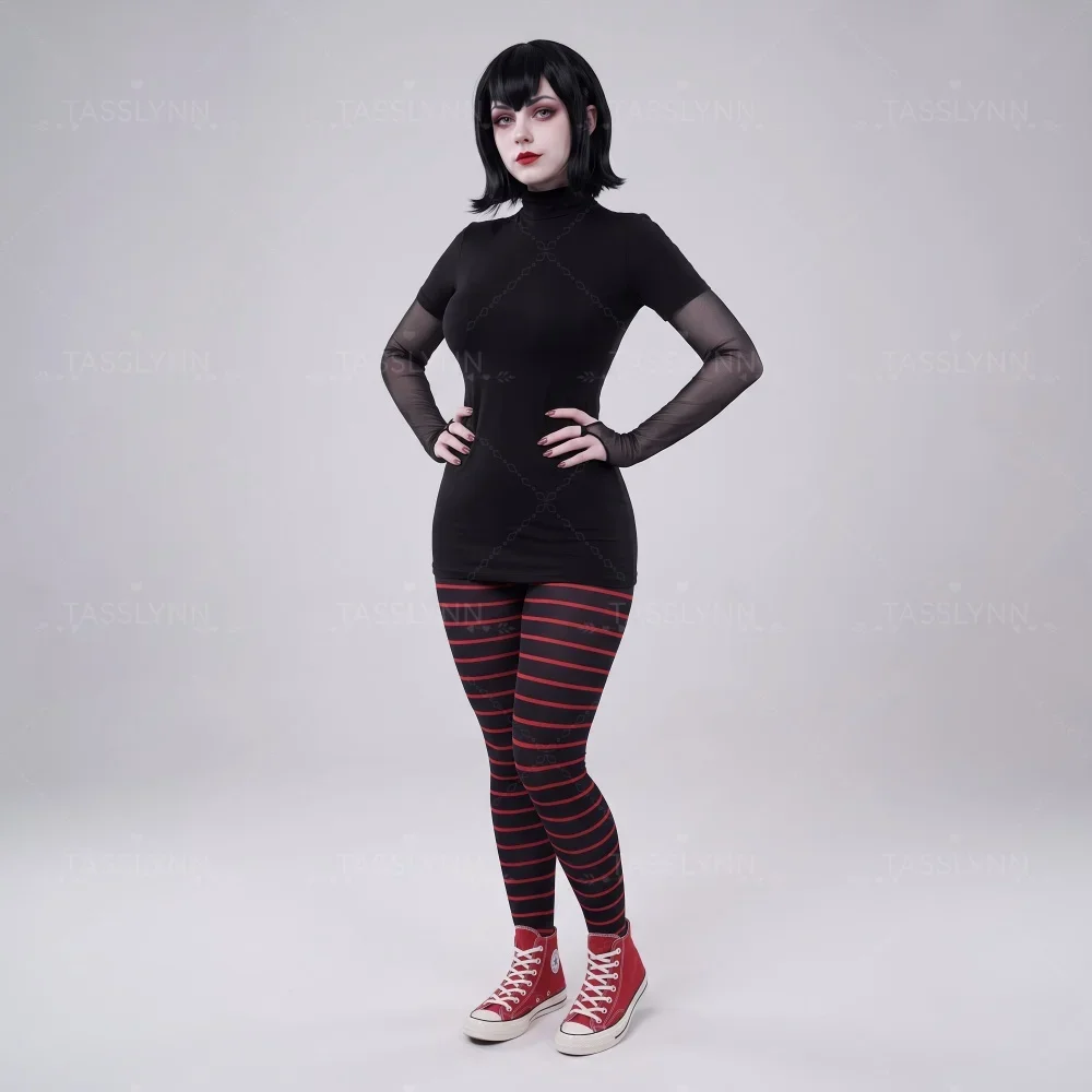 Halloween Mavis Cosplay Costume Vampire Girl Black Dress Full Set Mavis Dracula Cosplay Outfit Gothic Sweet Girl Cosplay Suit