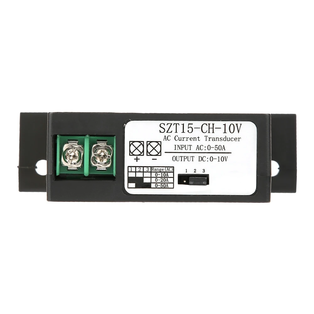 

AC Current Transducer Transmitter Current Mutual Inductor AC 0‑50A to DC 0‑10V SZT15‑CH‑10V
