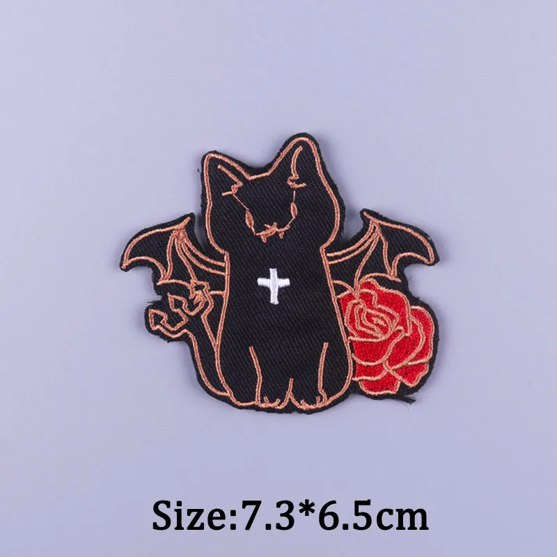 Van Gogh Stickerei Patches Für Kleidung Jesus Kreuz Patch Aufkleber DIY Eisen Auf Patches Für Kleidung Brief Punk Abzeichen Applique – Detail 13