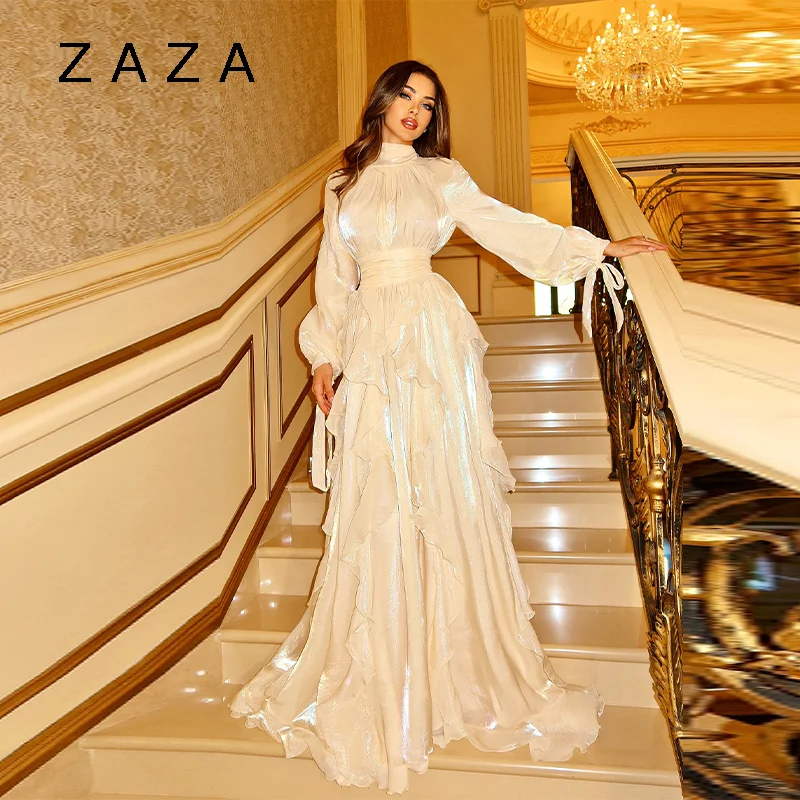 Vestido largo con dobladillo con volantes brillantes, corte en A, manga larga, ajustado, para fiesta, con cordones, Vestidos de lujo para discoteca, Vestidos de verano para mujer 2025