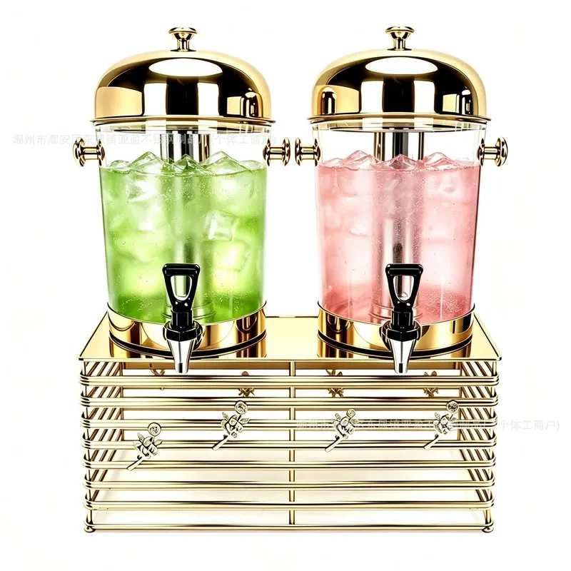 Commercial Stainless Steel Juice Dispenser Large Capacity Cold Drink Barrel for Hotel Buffet Beverage Milk Server Machine