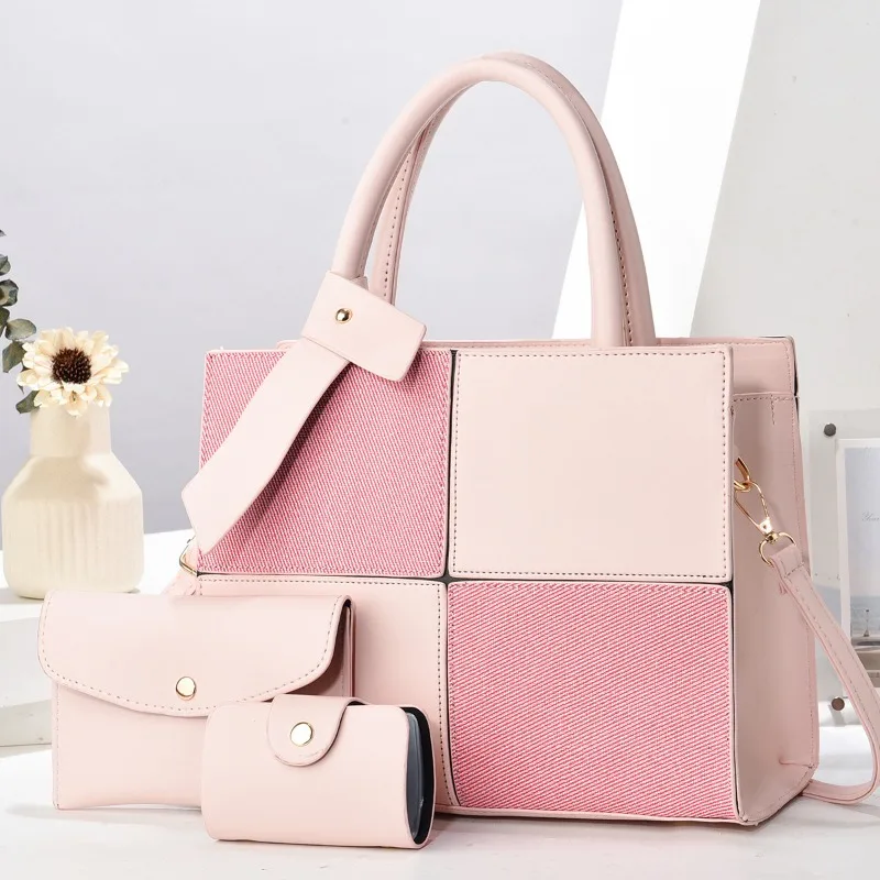 

3pcs/set Women Handbag Clutches with Purse Wallet Large Capacity Female Crossbody Shoulder Bags Luxury Brand Lady Tote Bag