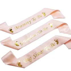 Mummy To Be Sash Grandma Big Sister To Be Sash for Baby Boy Girl Baby Shower Gender Reveal Party Decorations Favor Gifts