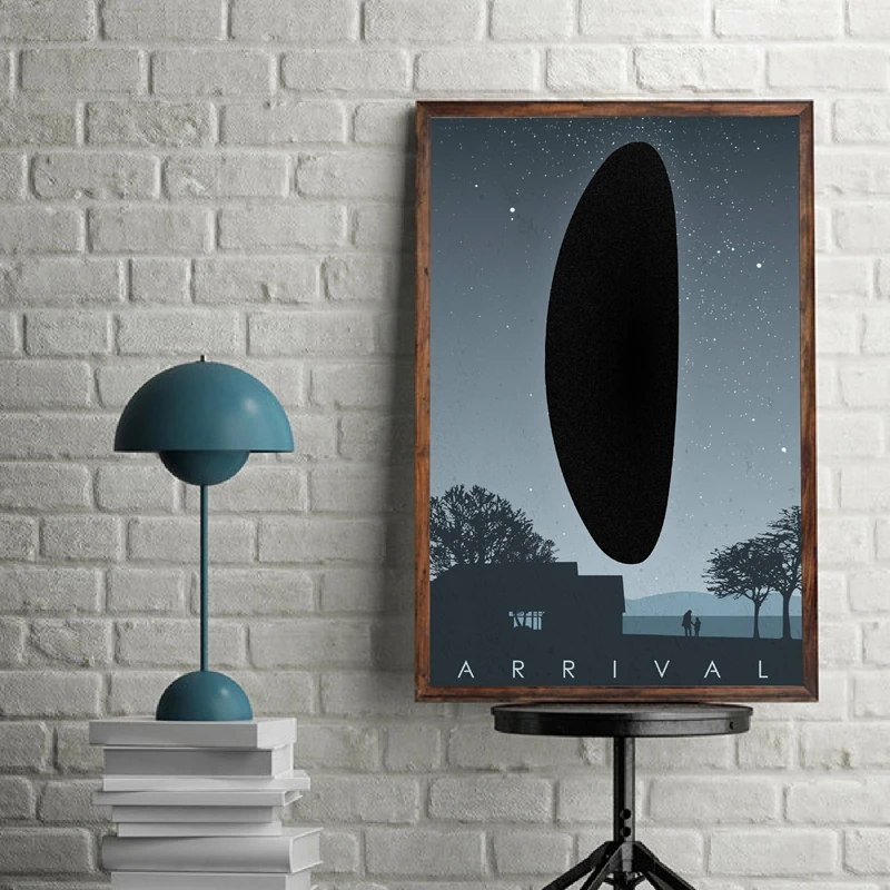 Arrival Heptapod SciFi Alien Movie Ink Painting Abstract Art Prints Black White Modern Minimal Poster Canvas Print Home Decor