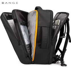 Mochila de Viagem Impermeável para Homens, Bolsa Escolar Estética Empresarial, Grandes Mochilas para Laptop 17.3, Mochila Masculina, 37L, 45L