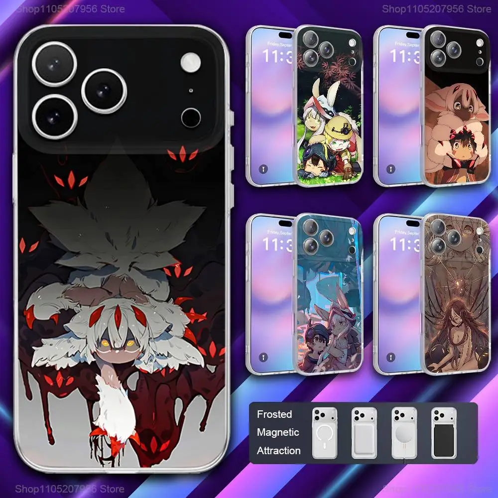 

M-Made In A-Abyss F-Faputa For iPhone 11,12,15,14,13,17,16,Pro,Plus,E,Max,Air,Mini Magnetic Frosted Cover Phone Case