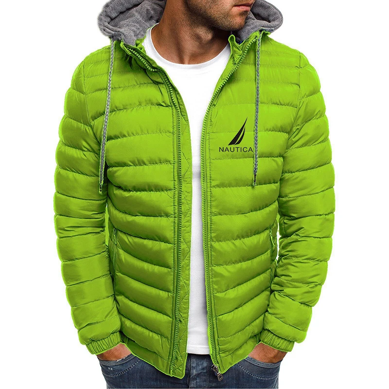 2024 Winter jacket men\'s hooded warm and windproof down jacket street fashion trend casual brand outer zipper men\'s parka coat